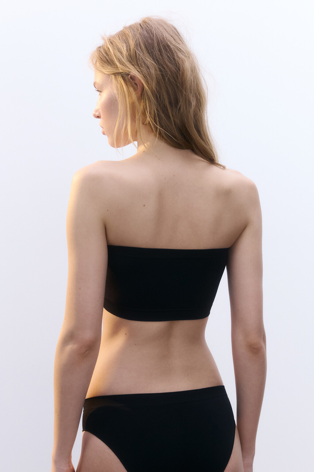 Бюстгальтер-бандо без бретелей - цвет черный - 3