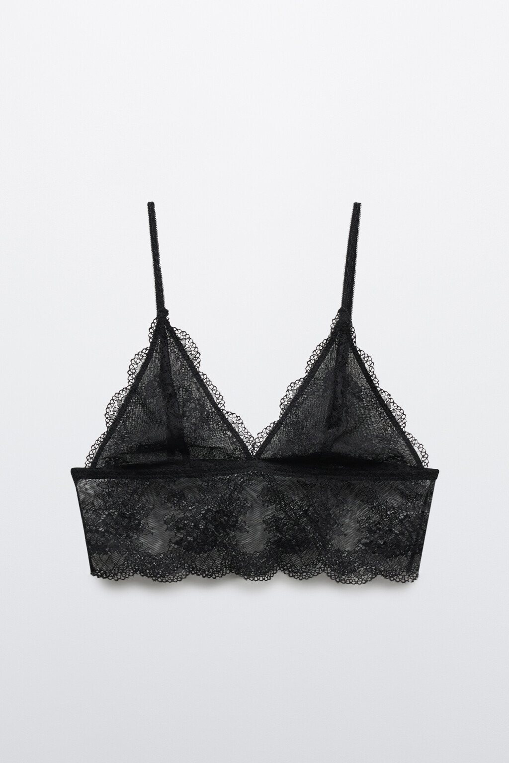 Бюстгальтер-топ кружевной - цвет черный - 5