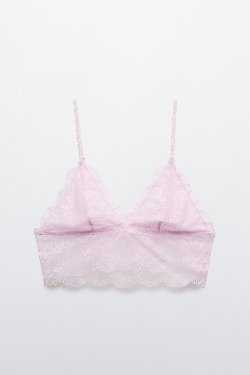 Бюстгальтер-топ кружевной - цвет розовый - 5