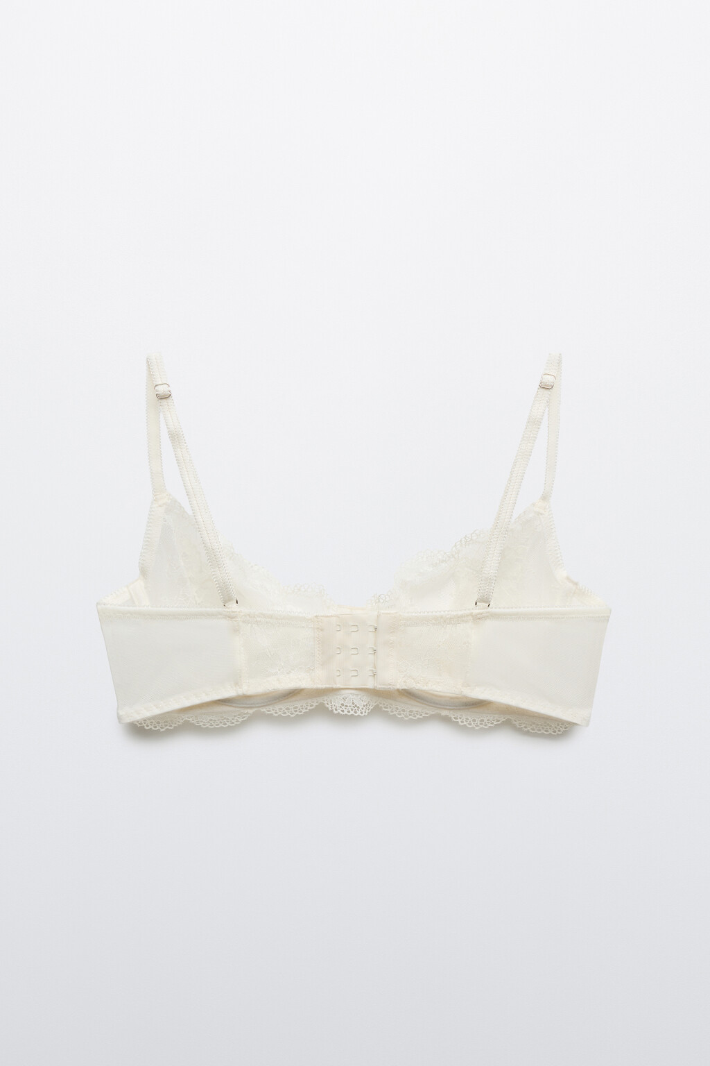 Бюстгальтер-бра кружевной - цвет ванильный - 6