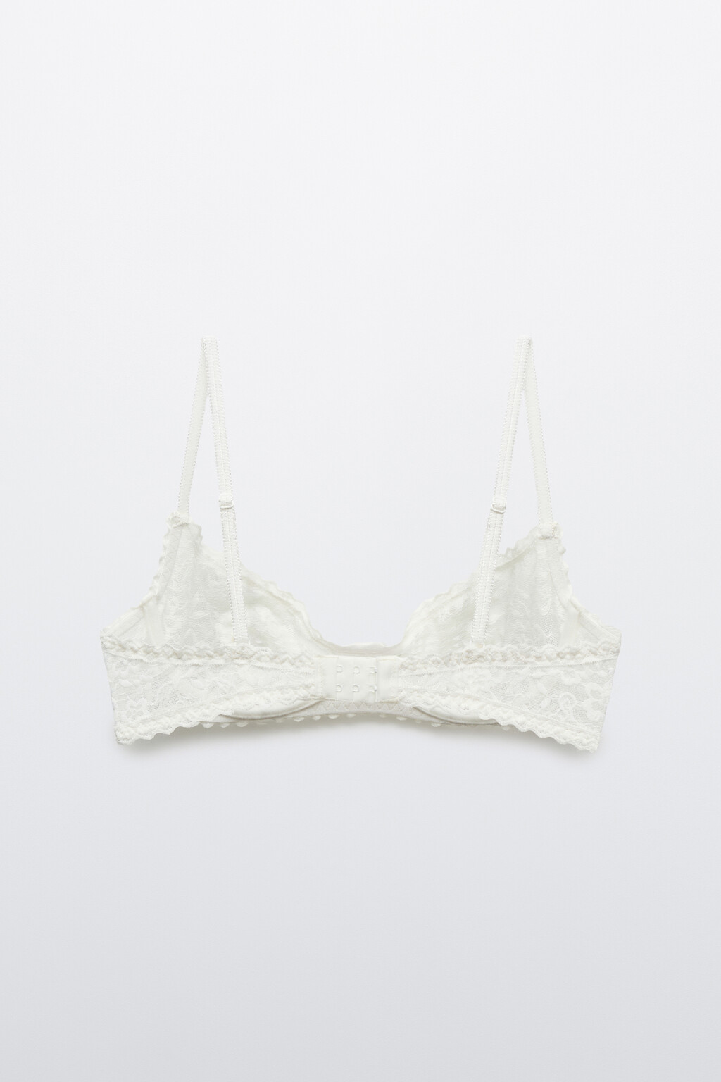 Бюстгальтер-бра кружевной - цвет ванильный - 2