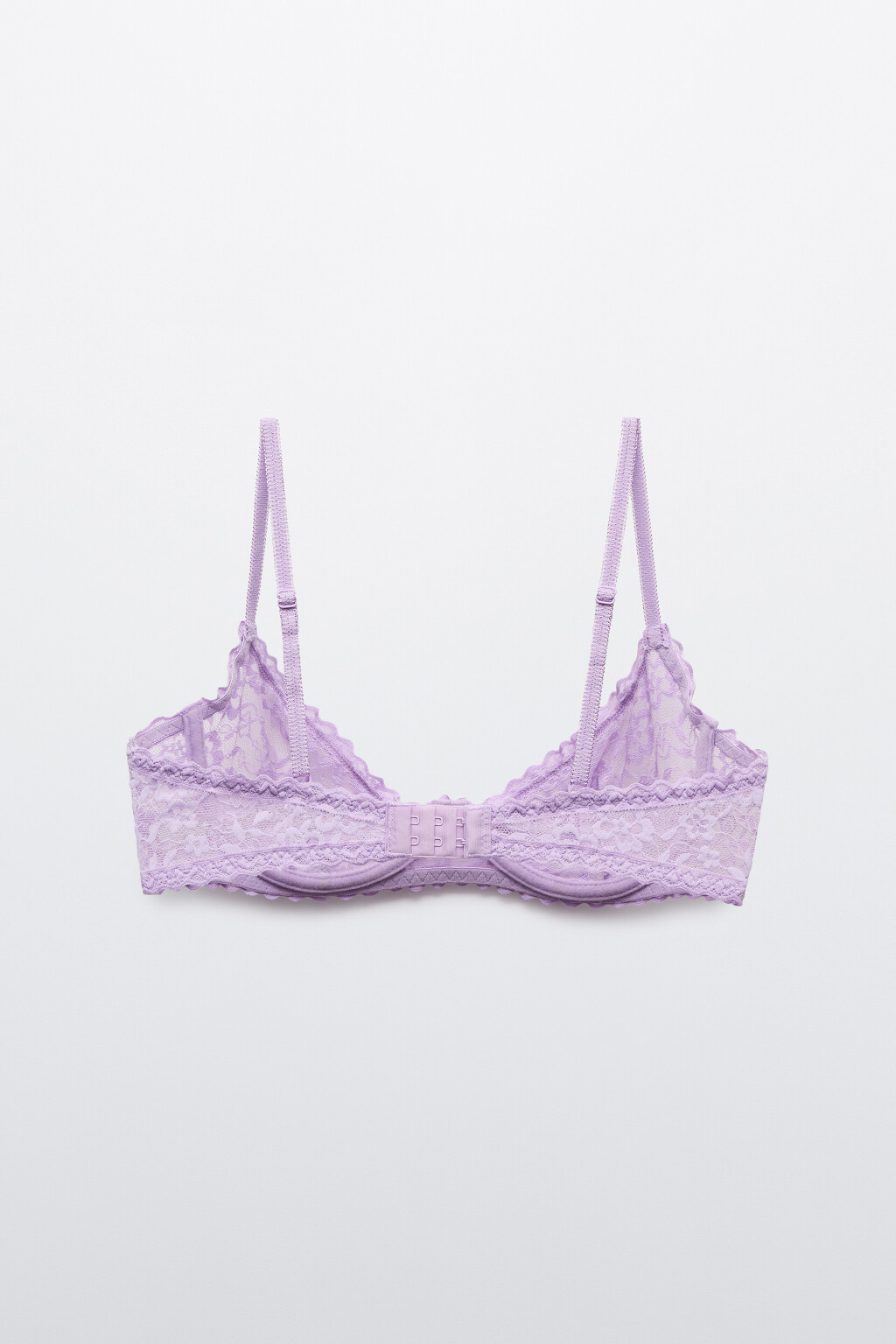 Бюстгальтер-бра кружевной - цвет сиреневый - 2