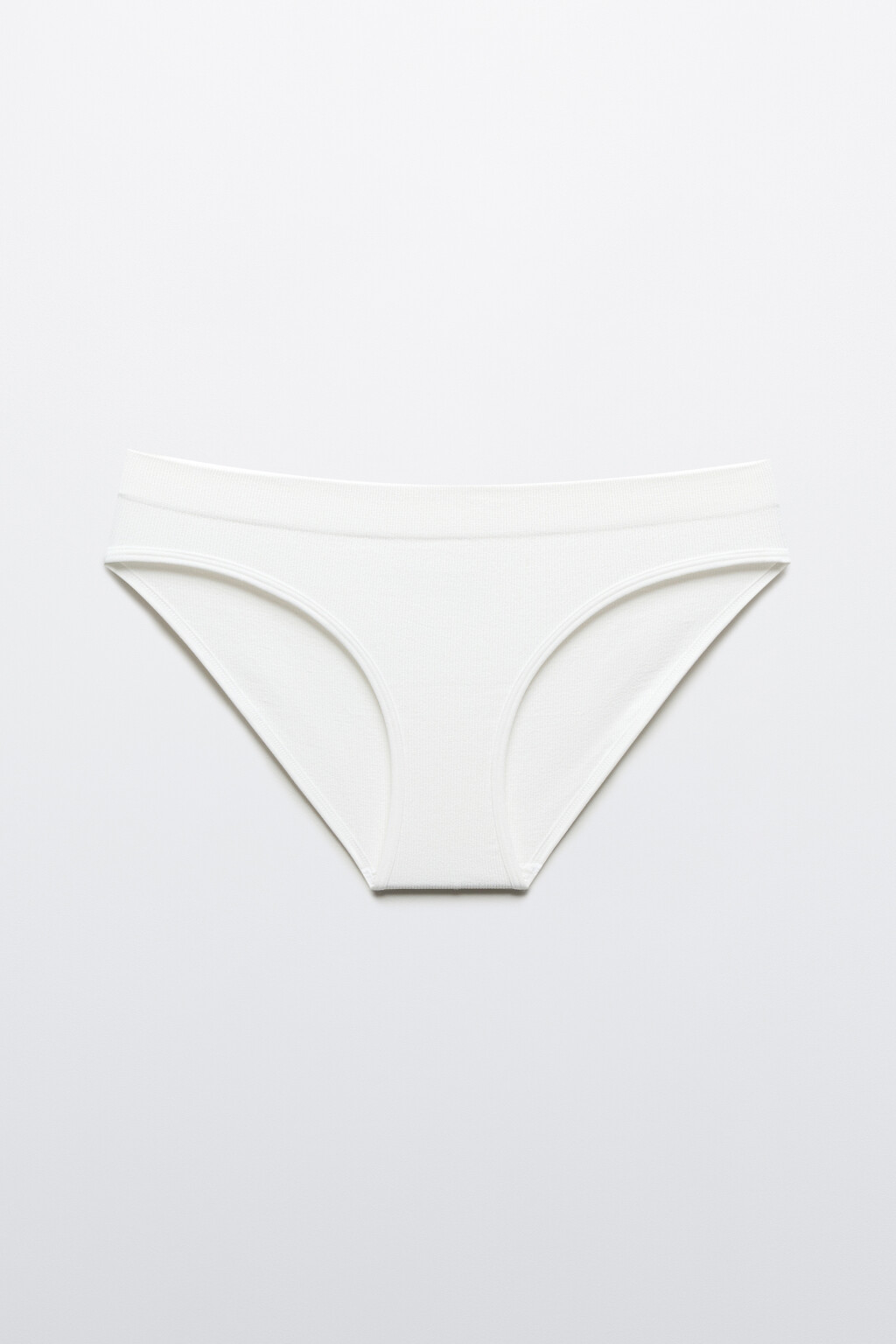 Трусы-слипы бесшовные со средней посадкой - цвет белый - 1
