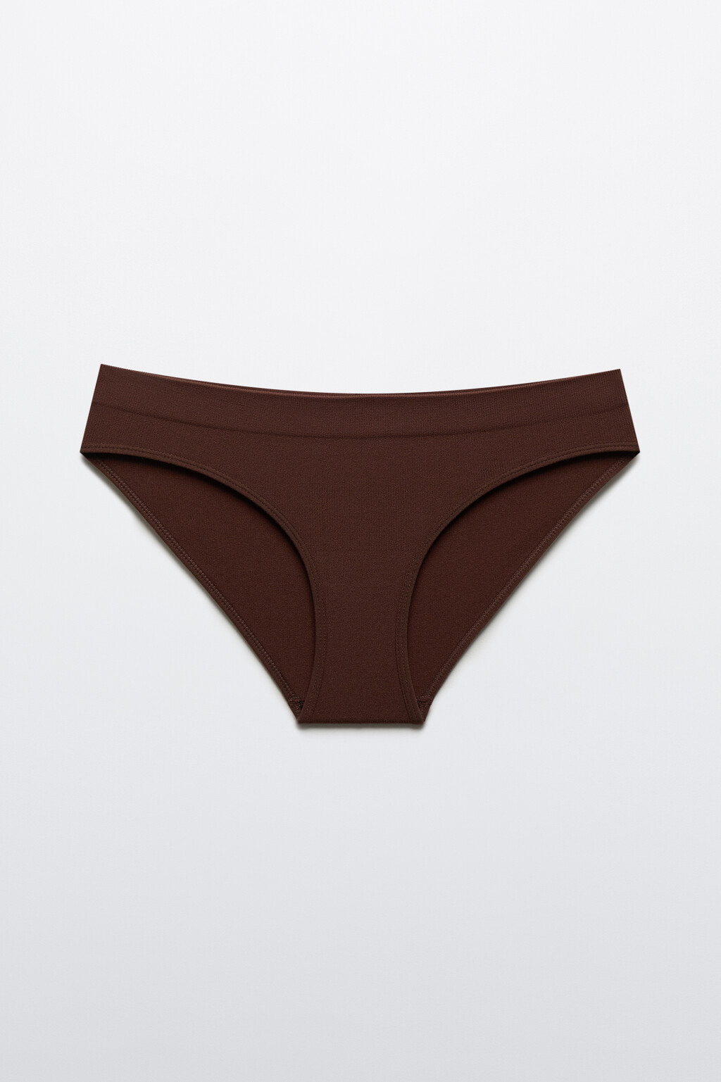 Трусы-слипы бесшовные со средней посадкой - цвет коричневый - 1