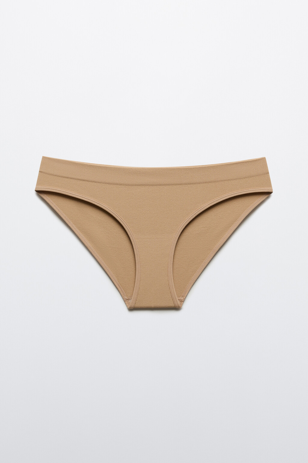 Трусы-слипы бесшовные со средней посадкой - цвет бежевый - 1