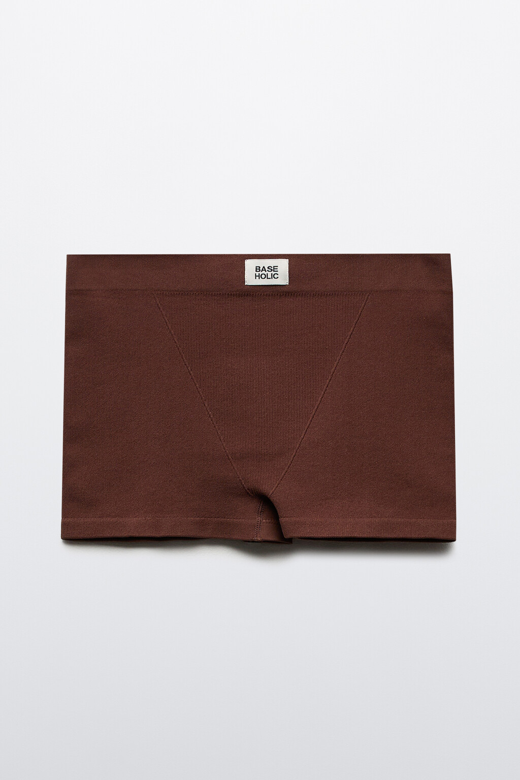 Трусы-боксеры в рубчик со средней посадкой - цвет коричневый - 1
