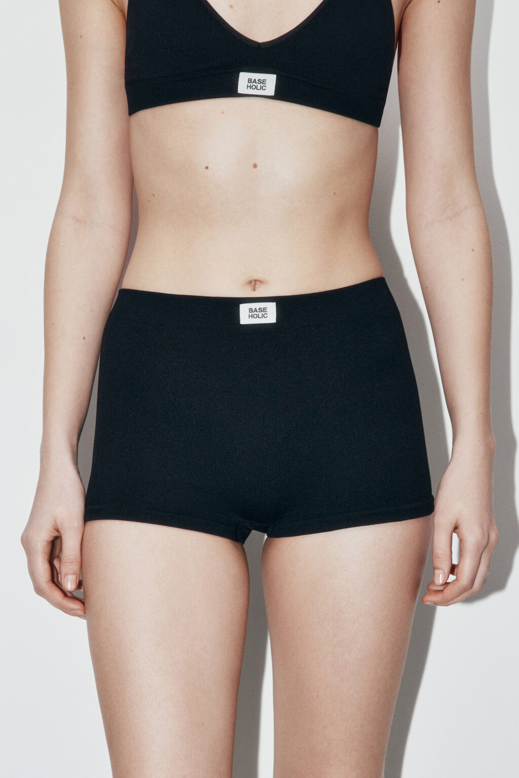 Трусы-боксеры в рубчик со средней посадкой - цвет черный - 3