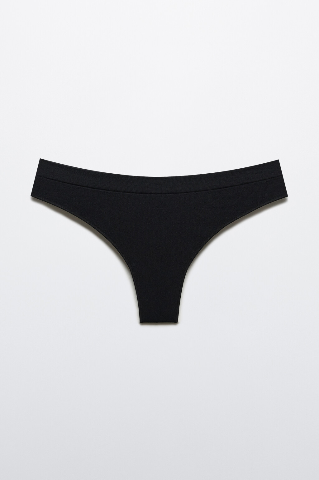 Трусы-танга со средней посадкой - цвет черный - 1