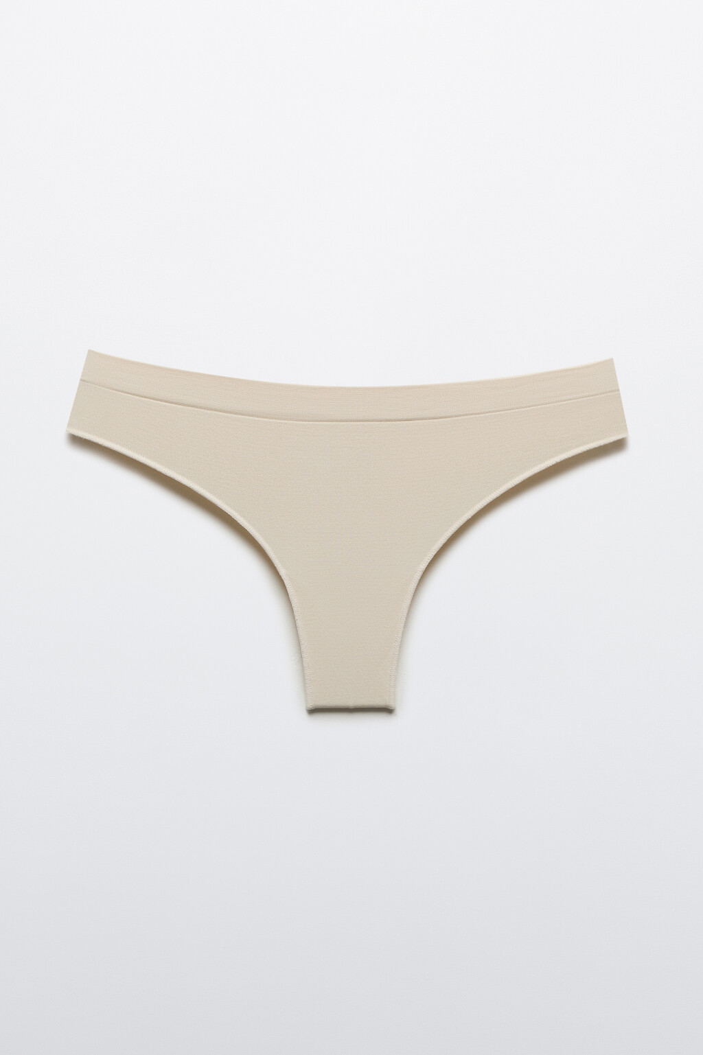 Трусы-танга со средней посадкой - цвет молочный - 1