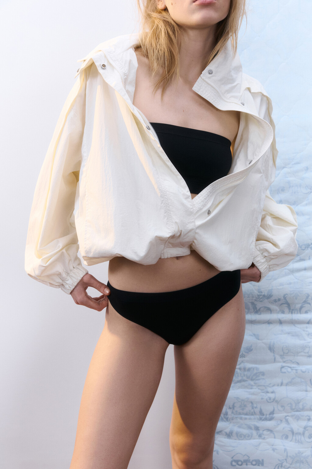 Трусы-слипы со средней посадкой - цвет черный - 1