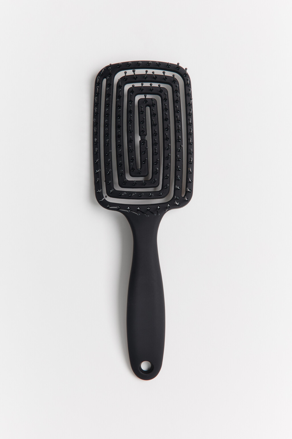 Расческа для волос массажная - цвет черный - 1