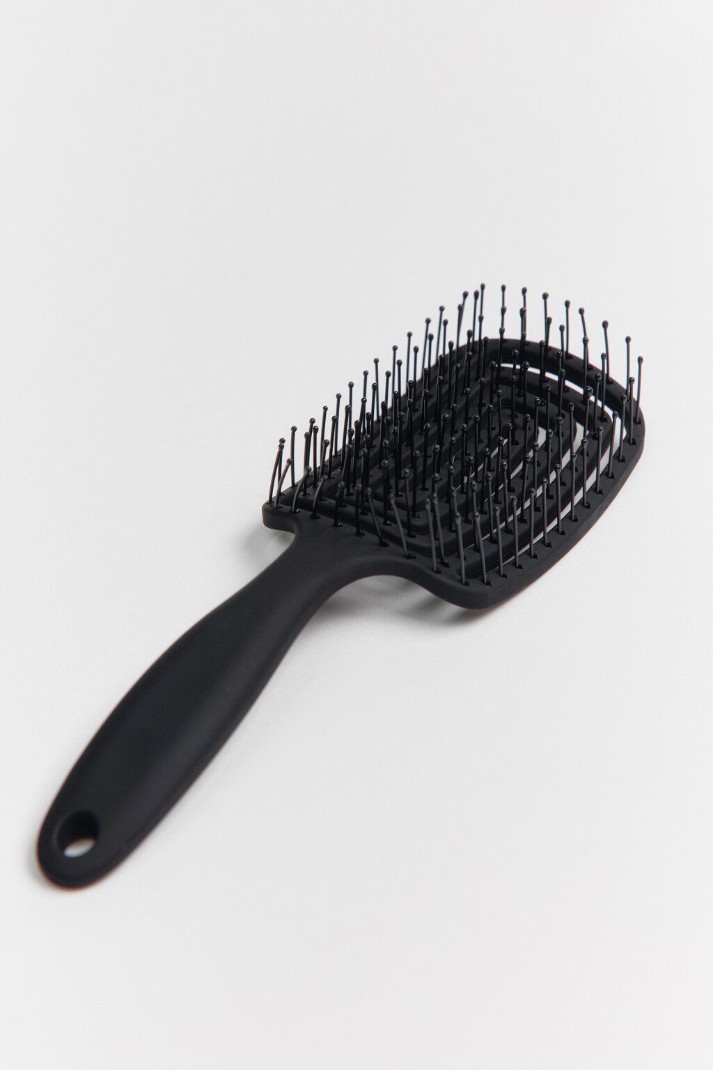 Расческа для волос массажная - цвет черный - 2