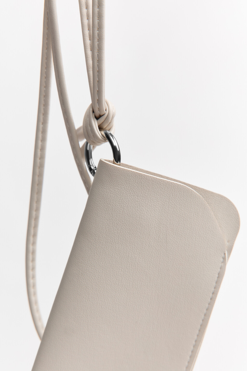 Футляр для очков с кожаной фактурой - цвет белый - 2