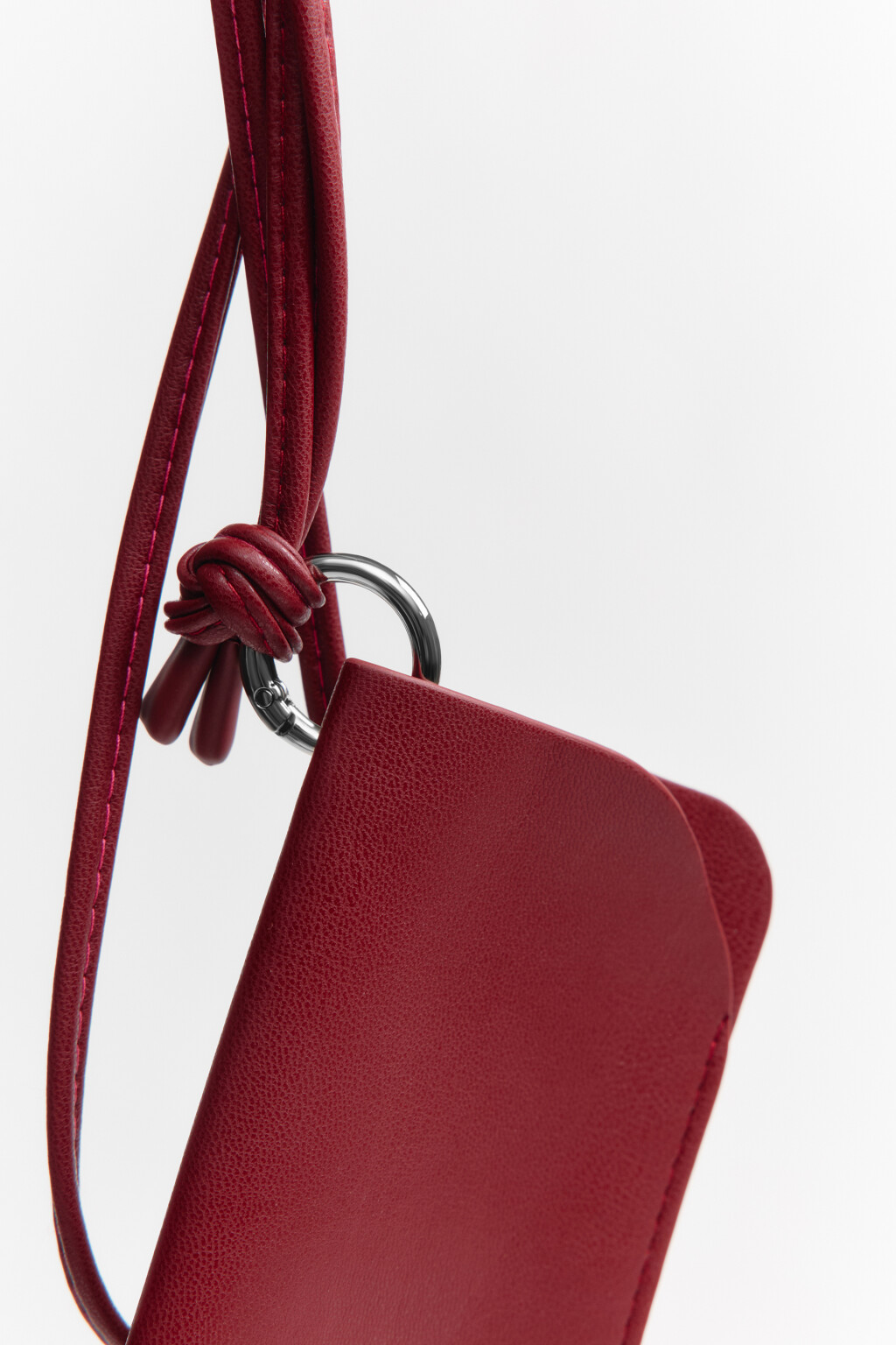 Футляр для очков с кожаной фактурой - цвет коричневый - 2