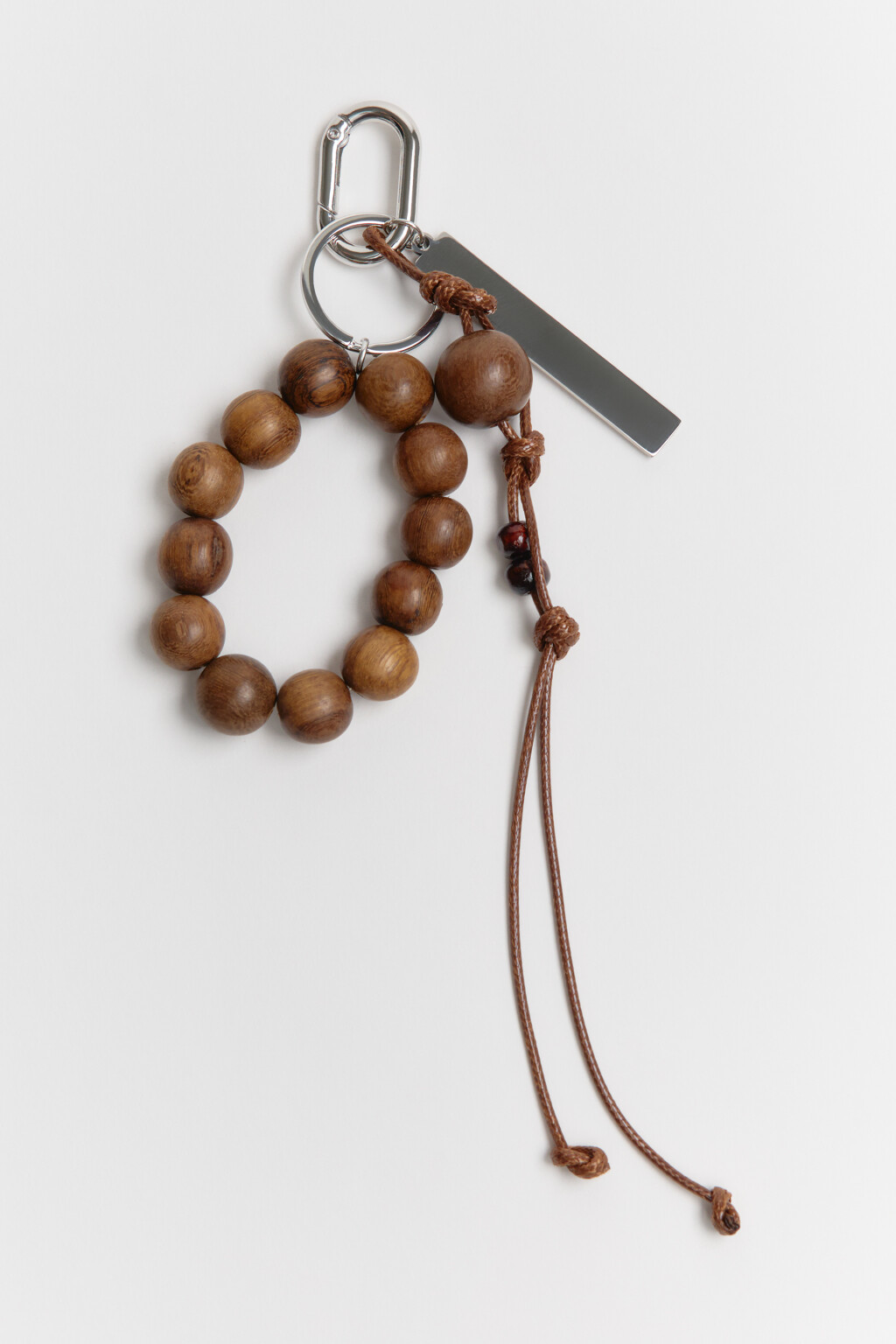 Брелок-обвес с деревянными бусинами - цвет мультиколор - 1