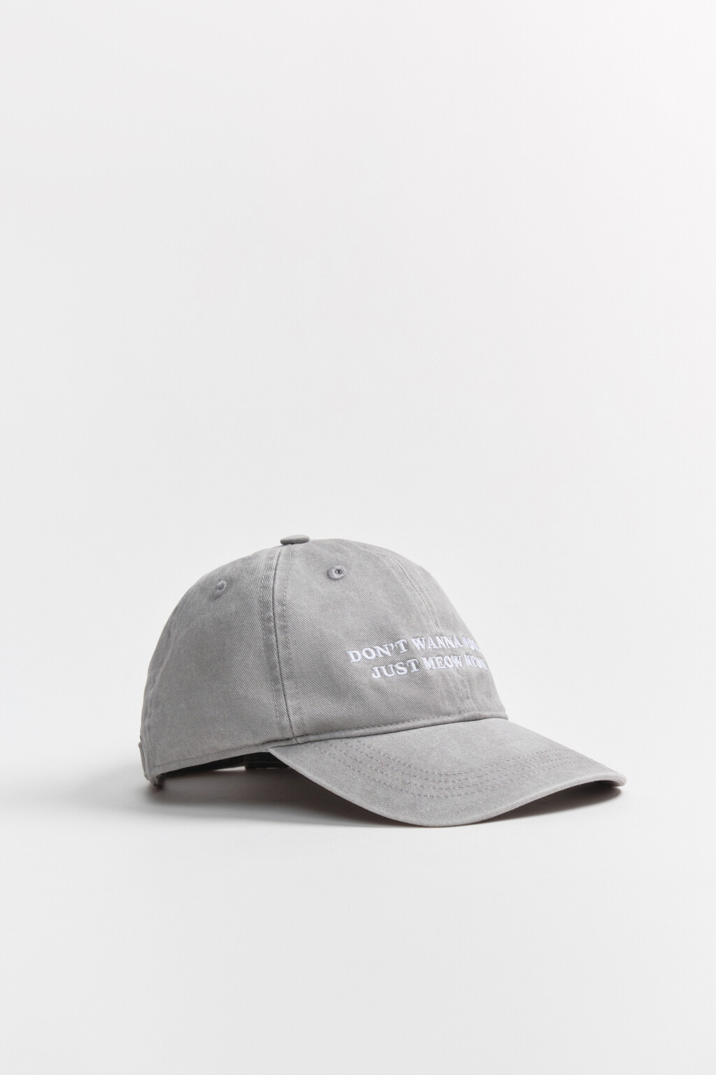 Бейсболка хлопковая с вышивкой - цвет серый - 2