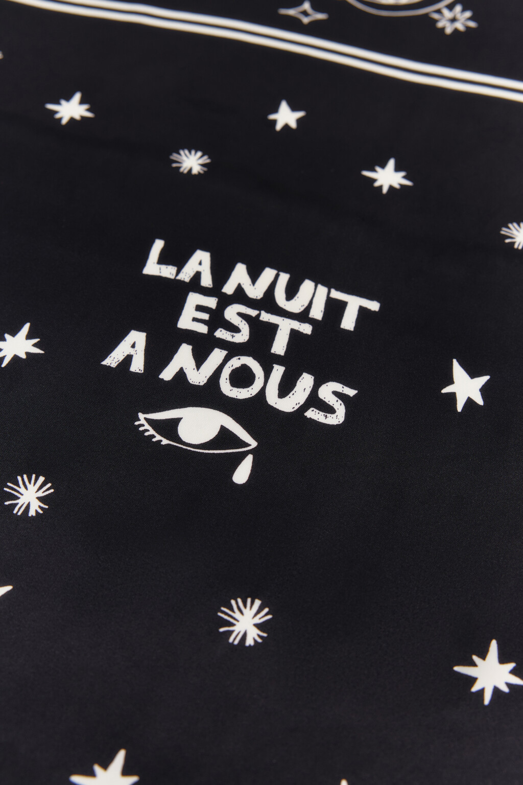 Платок-бандана с узором - цвет черный - 2