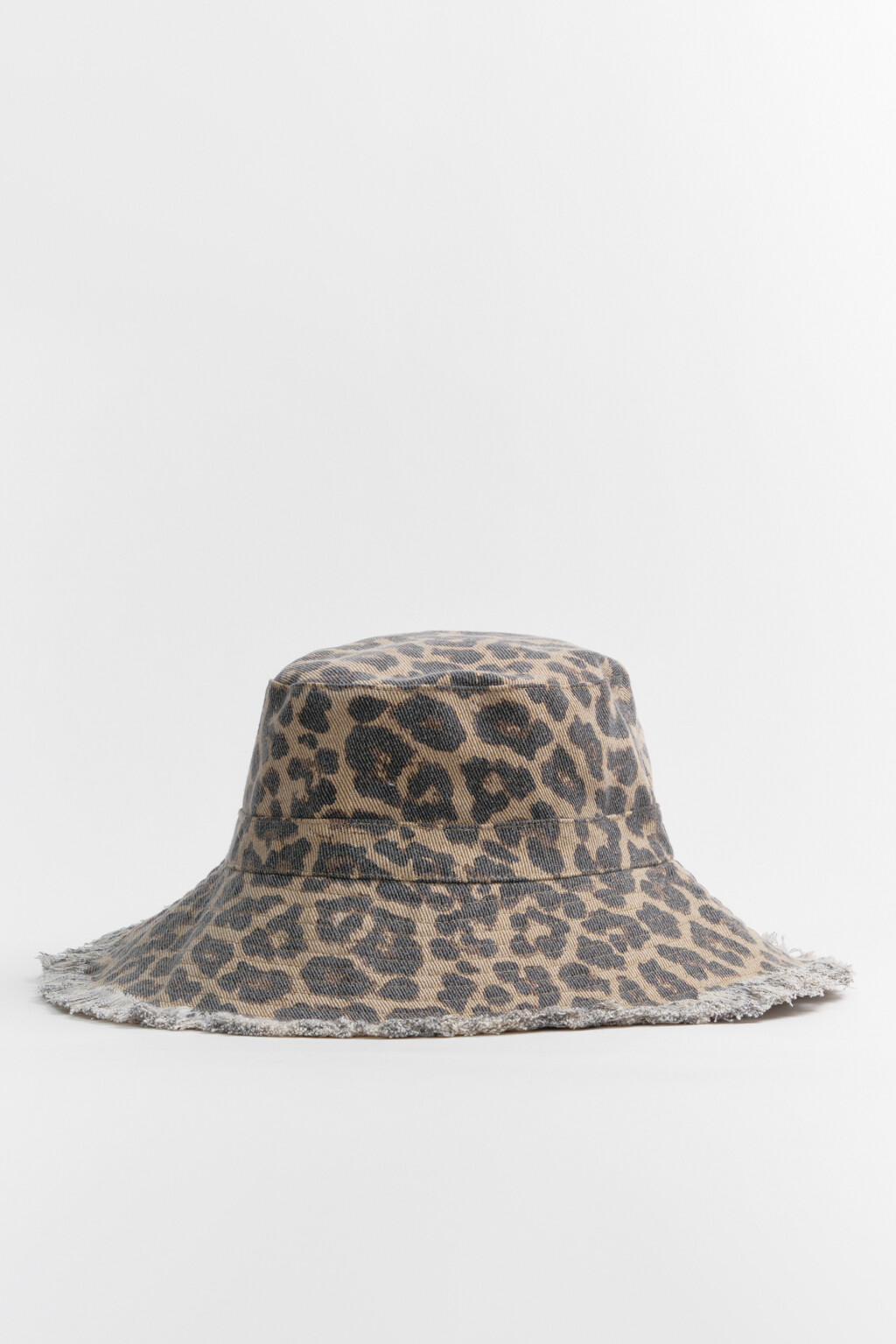Панама хлопковая с леопардовым принтом и бахромой - цвет мультиколор - 2
