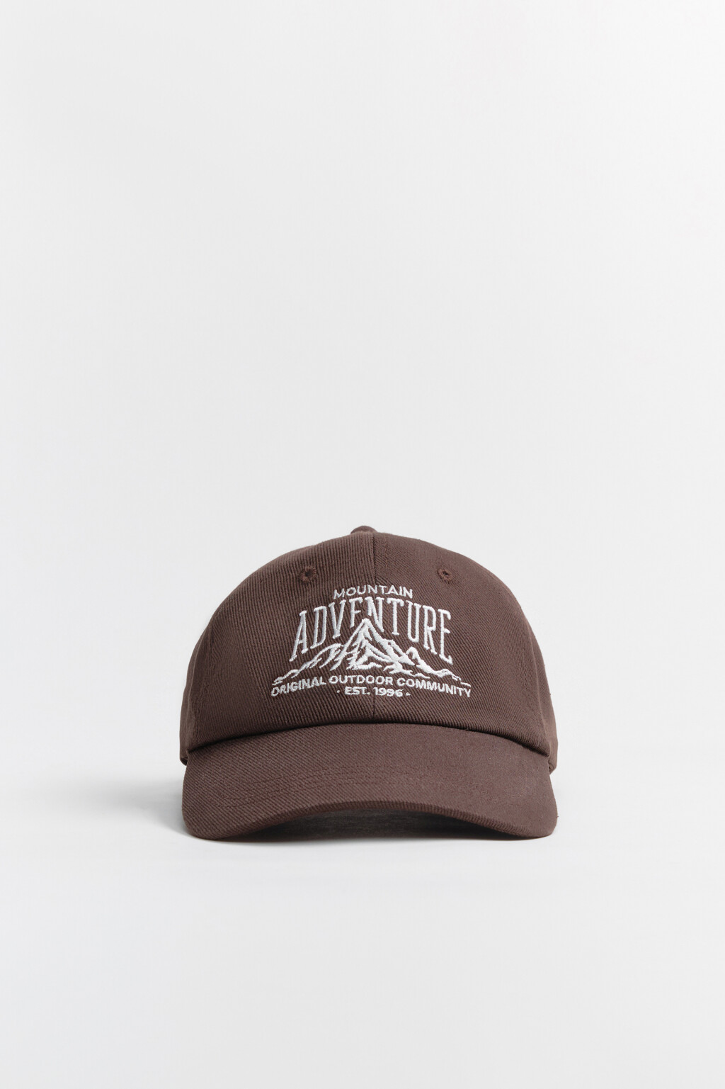 Бейсболка хлопковая с принтом - цвет коричневый - 1