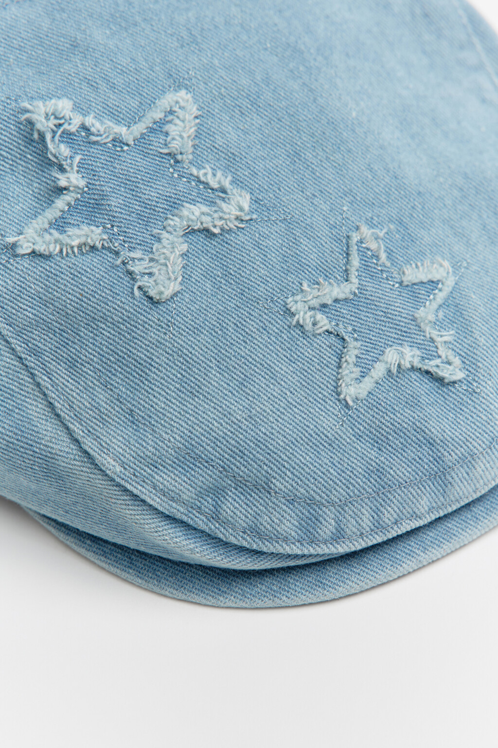 Кепи джинсовая с вышивкой - цвет голубой - 4