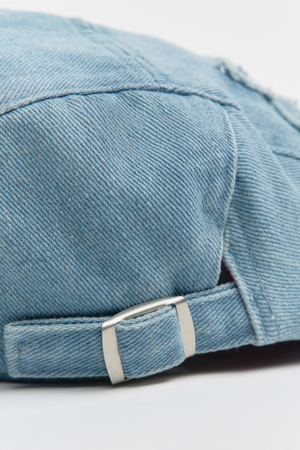 Кепи джинсовая с вышивкой - цвет голубой - 5