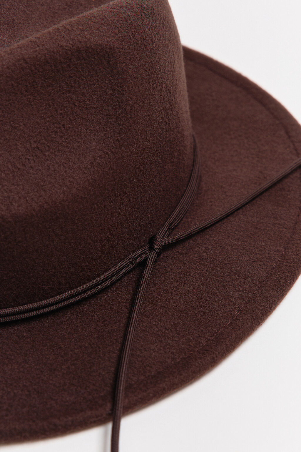 Шляпа фетровая с широкими полями - цвет коричневый - 2