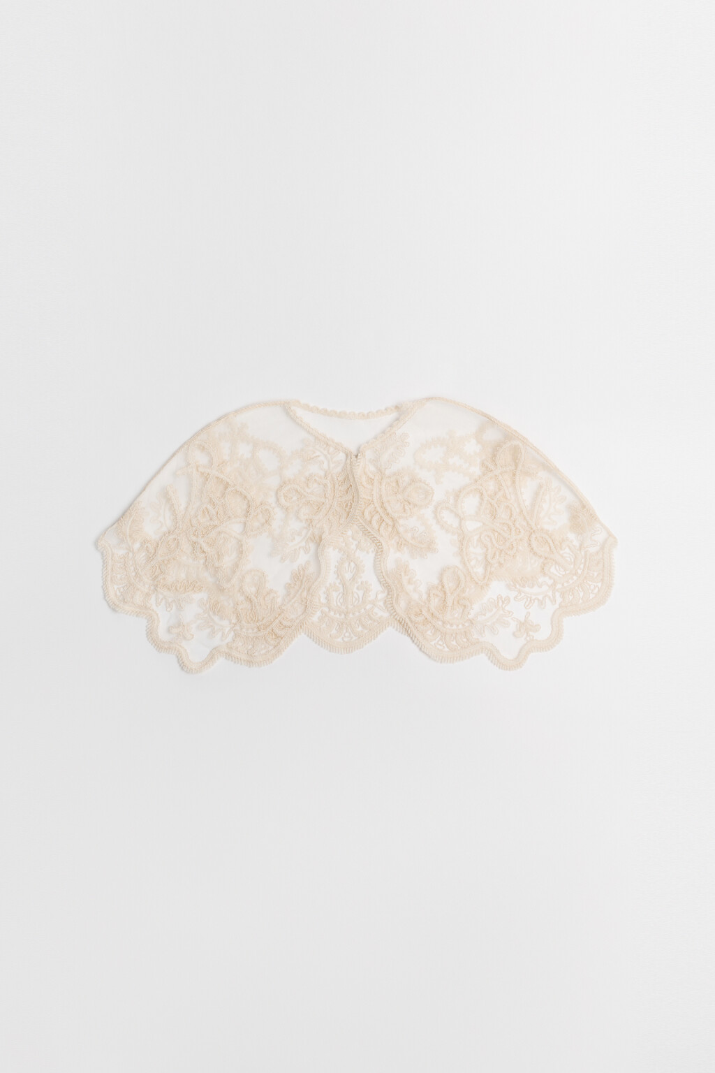 Кейп кружевной с хлопком - цвет молочный - 1