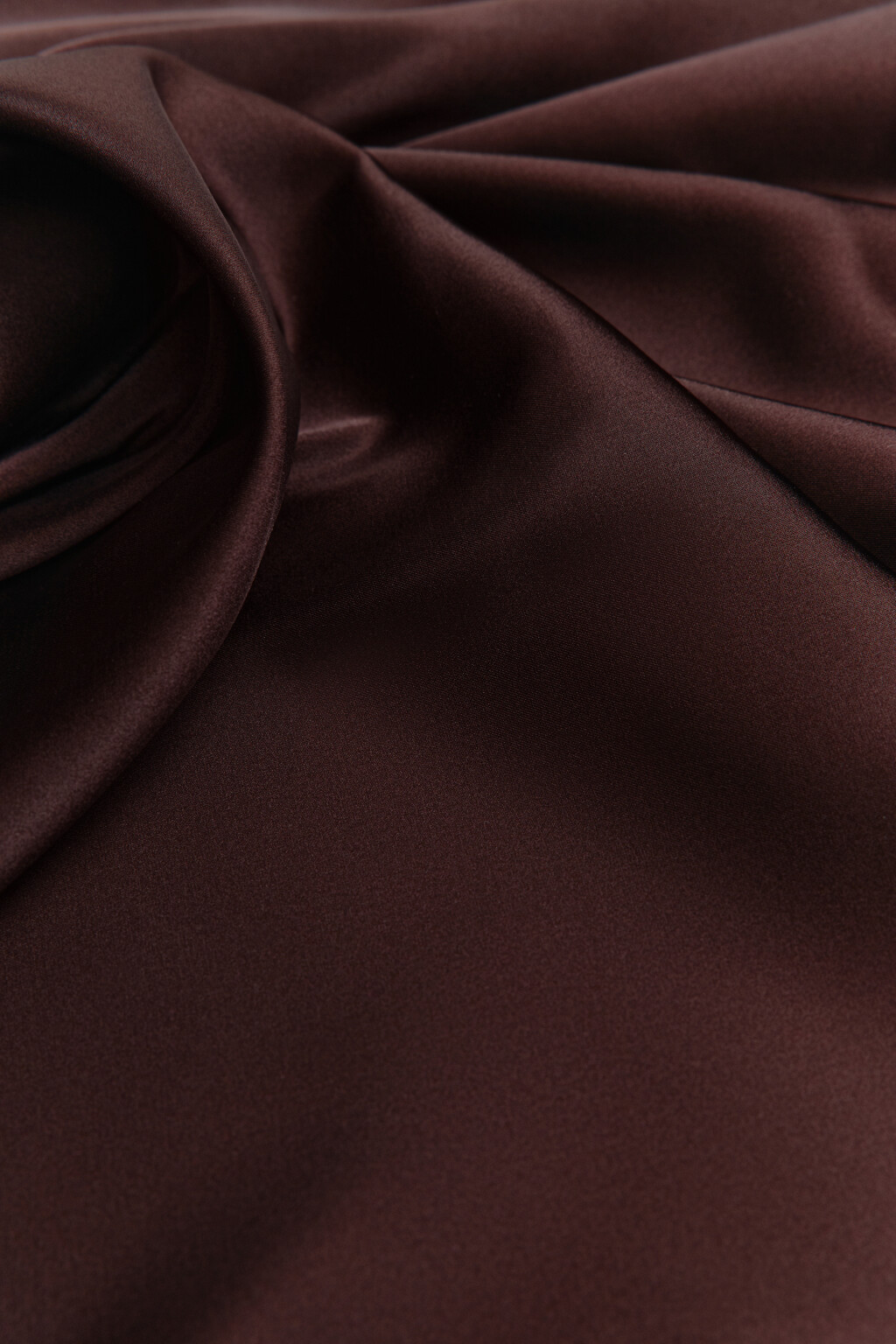 Платок атласный - цвет коричневый - 1