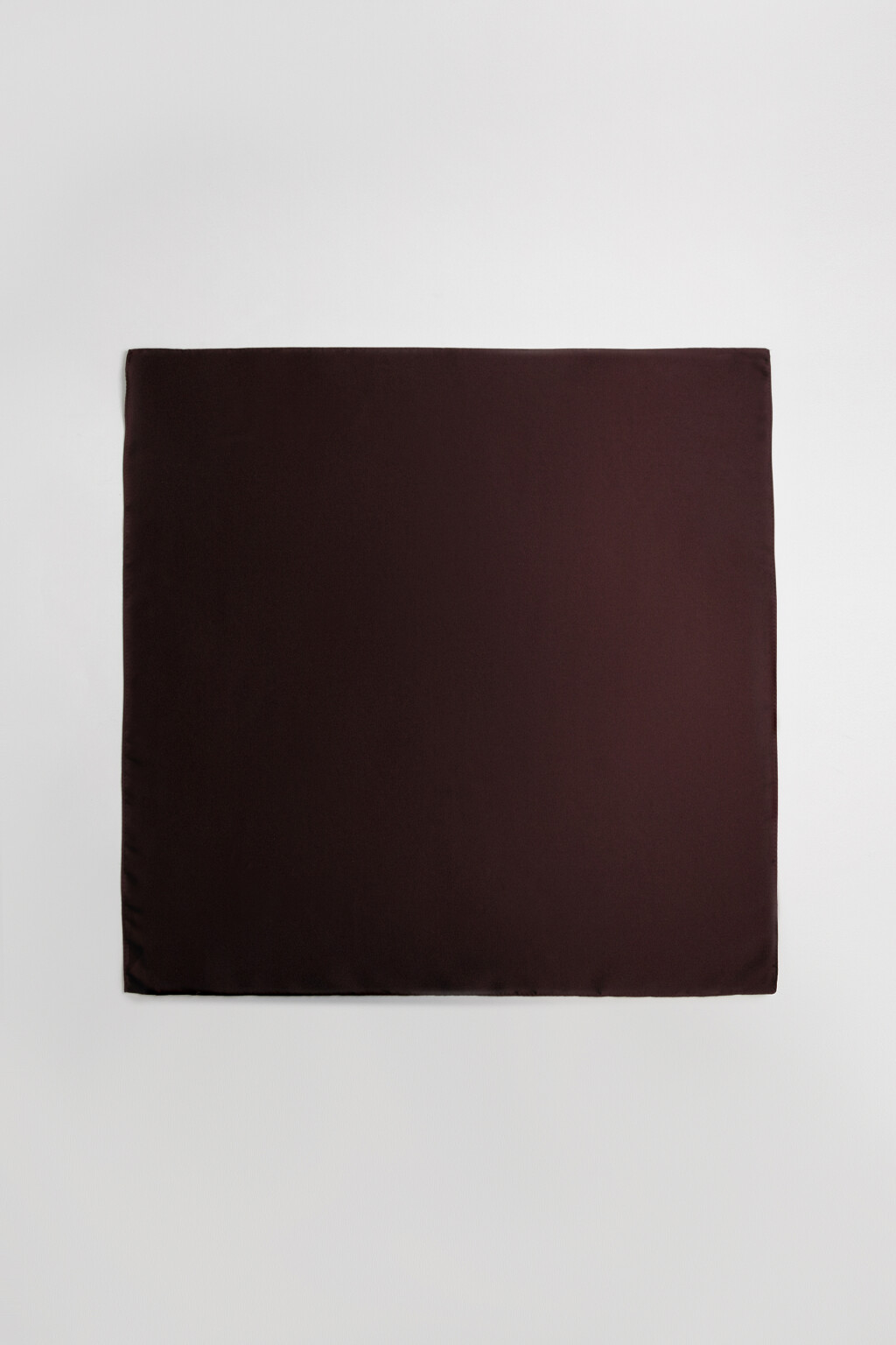 Платок атласный - цвет коричневый - 2