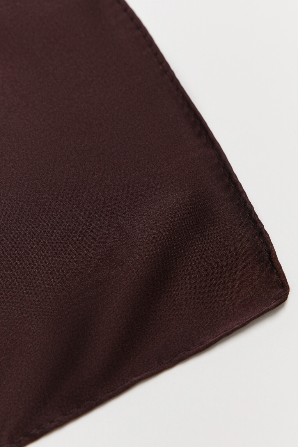 Платок атласный - цвет коричневый - 3