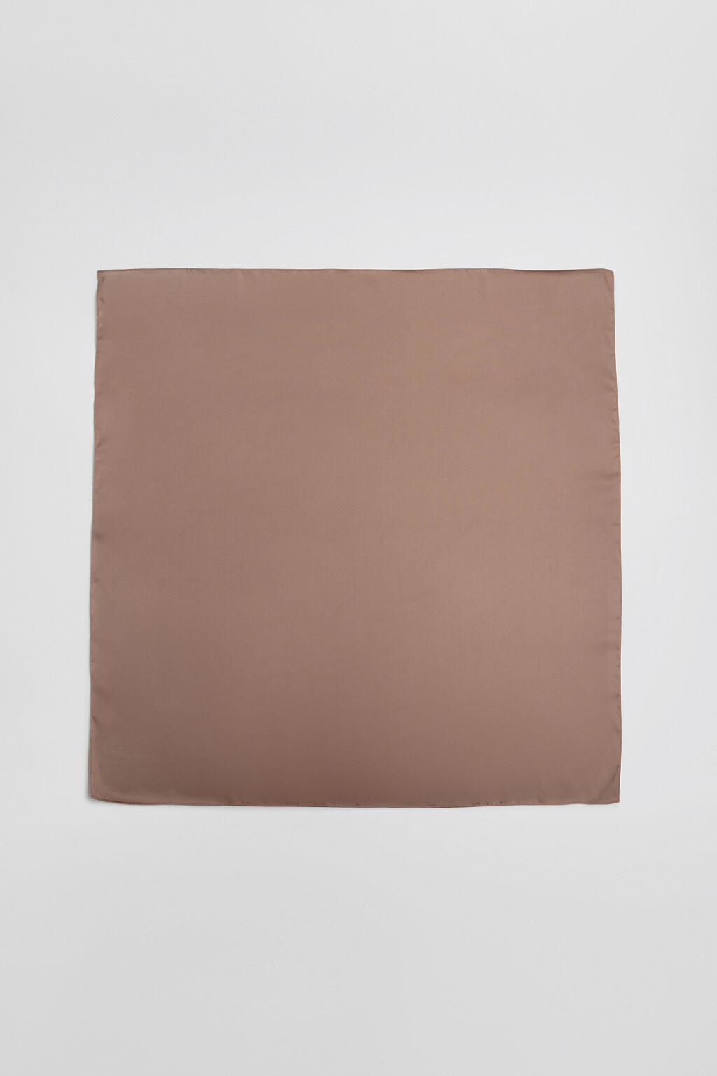 Платок атласный - цвет коричневый - 1