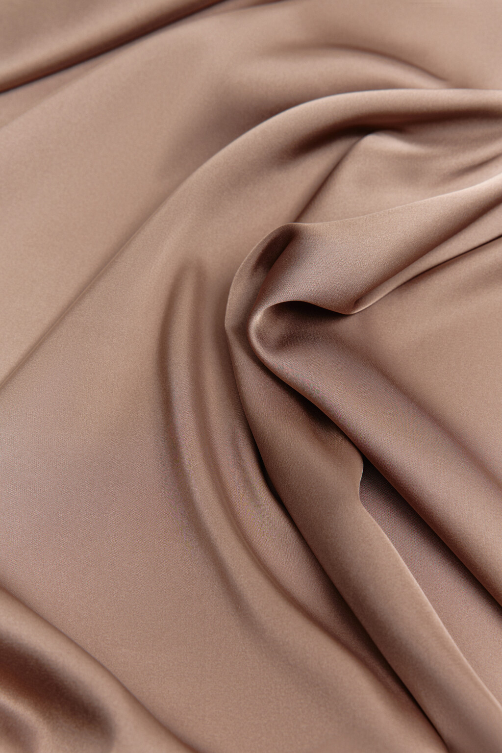 Платок атласный - цвет коричневый - 3