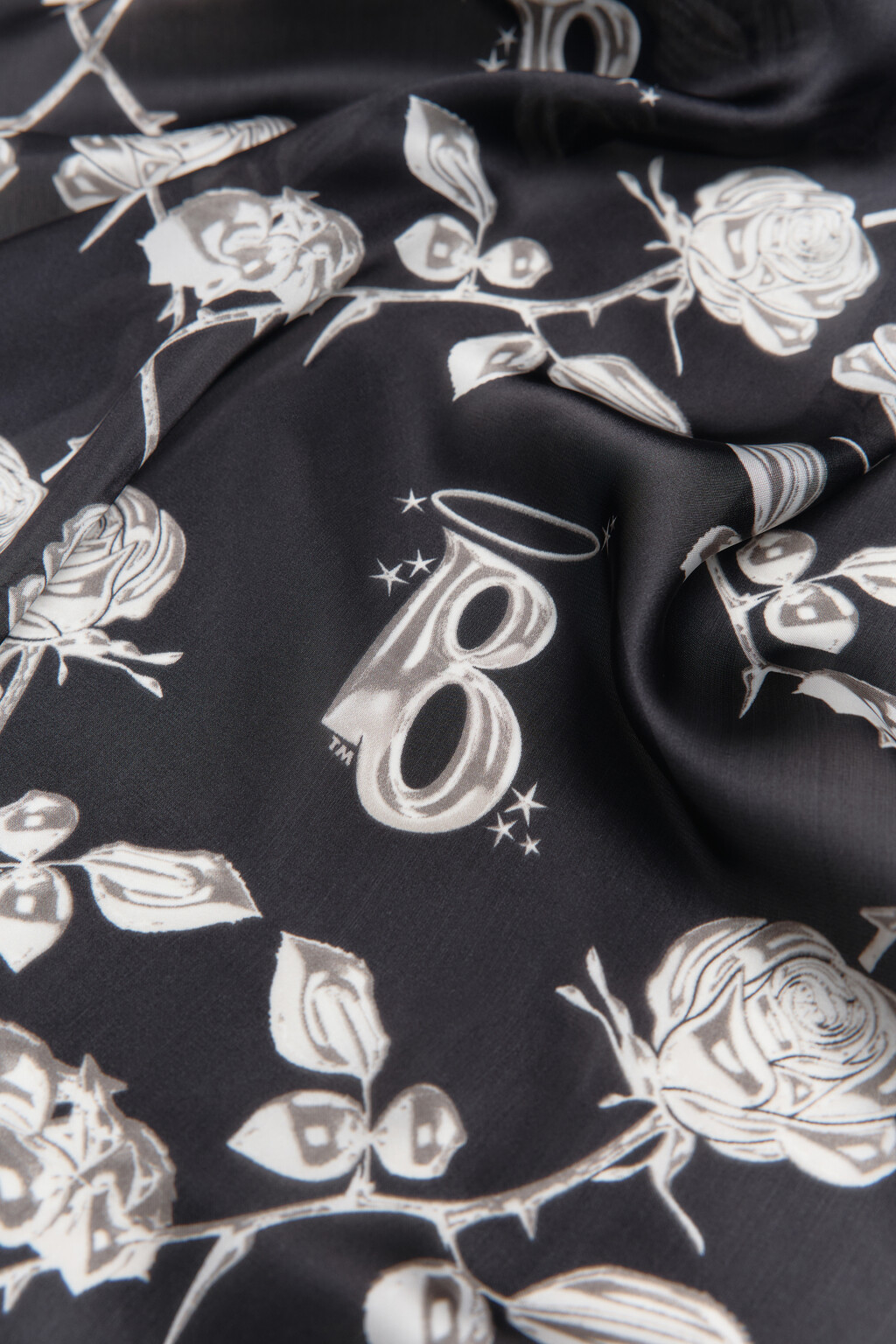 Платок атласный с принтом - цвет мультиколор - 2