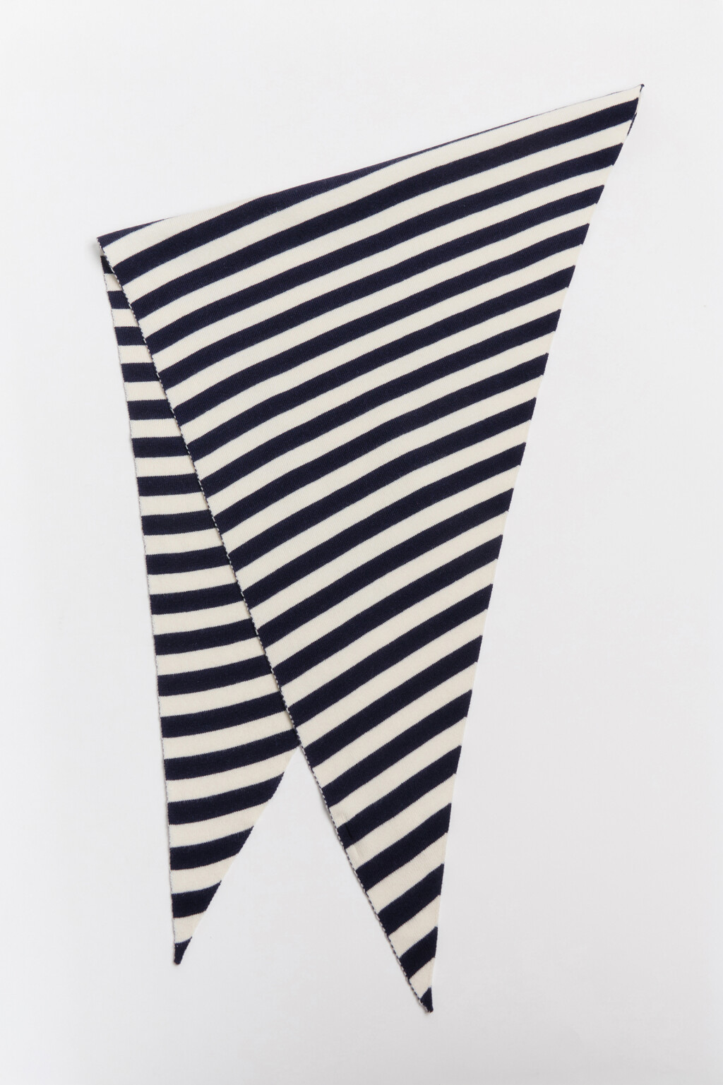 Косынка вязаная в полоску - цвет синий - 1