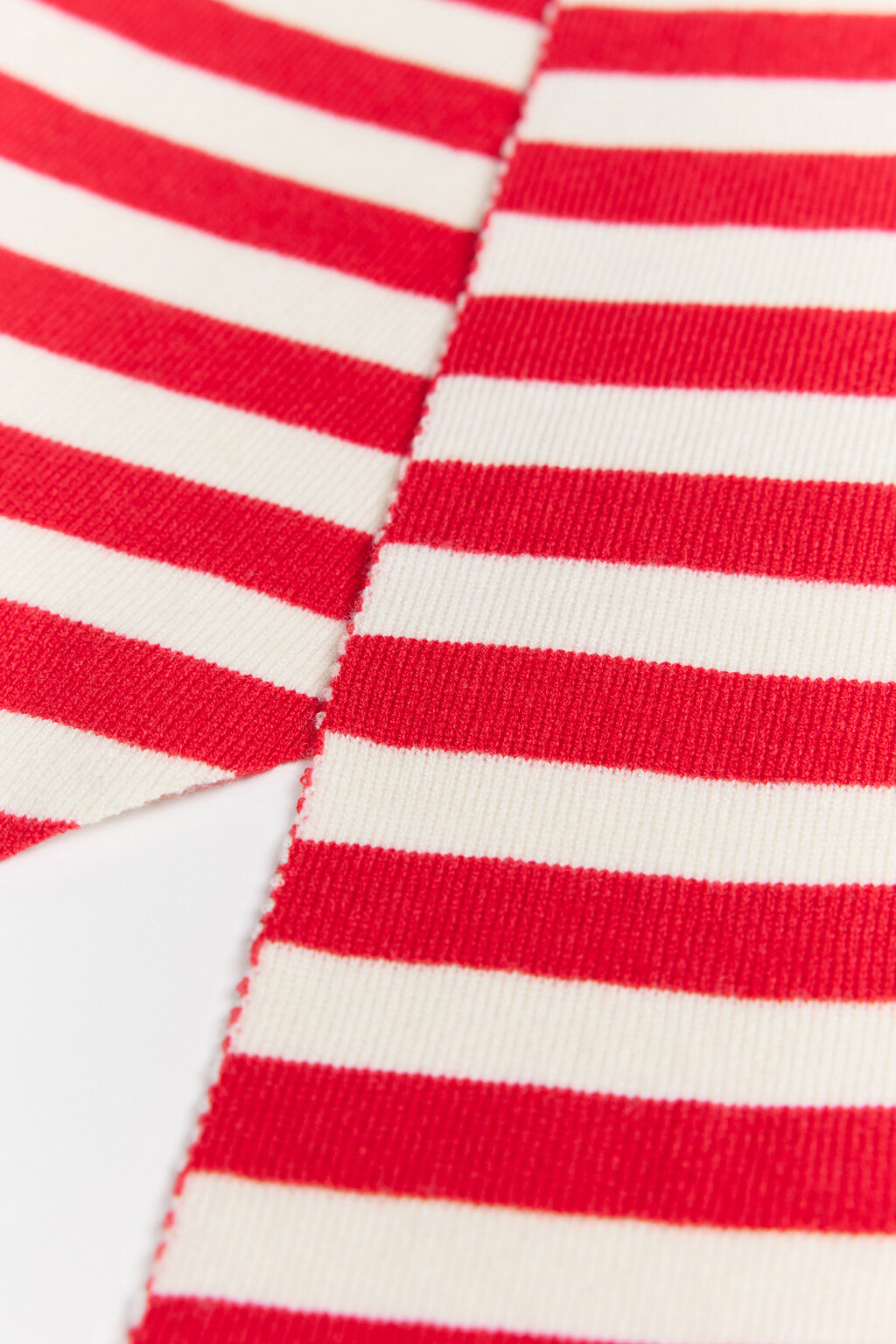 Косынка вязаная в полоску - цвет красный - 2