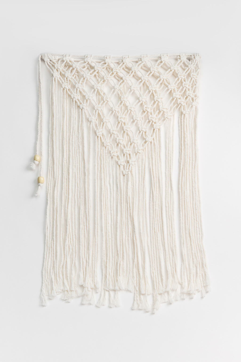 Пояс-баска плетеный с бахромой - цвет молочный - 1
