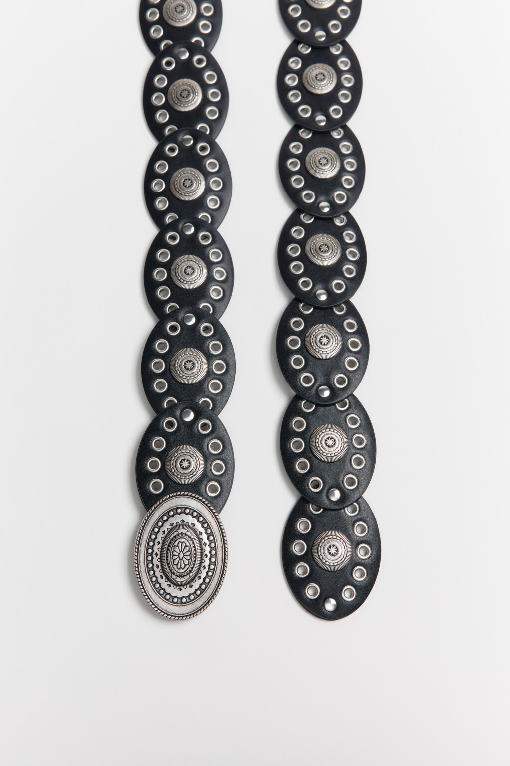 Ремень декоративный с декором в стиле бохо - цвет черный - 3