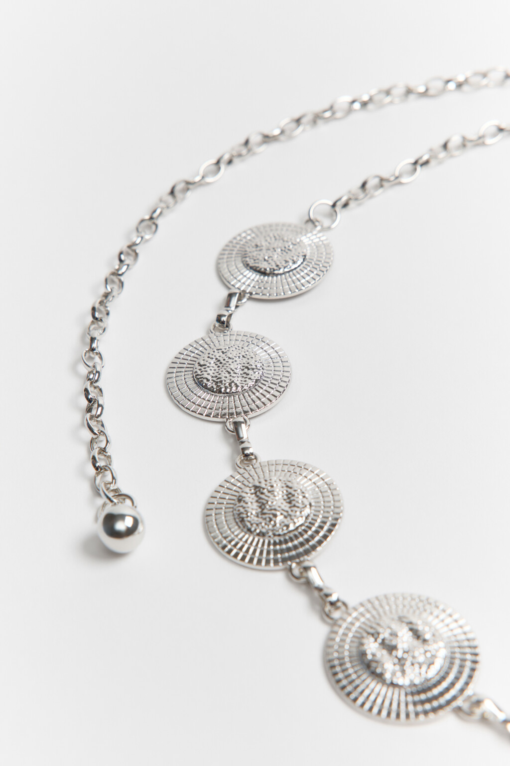 Ремень-цепочка декоративный - цвет серый - 1