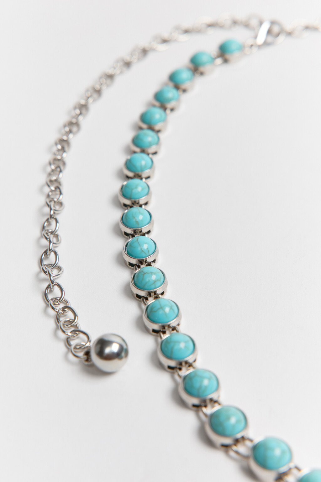 Пояс-цепочка декоративный со стразами - цвет серый - 2