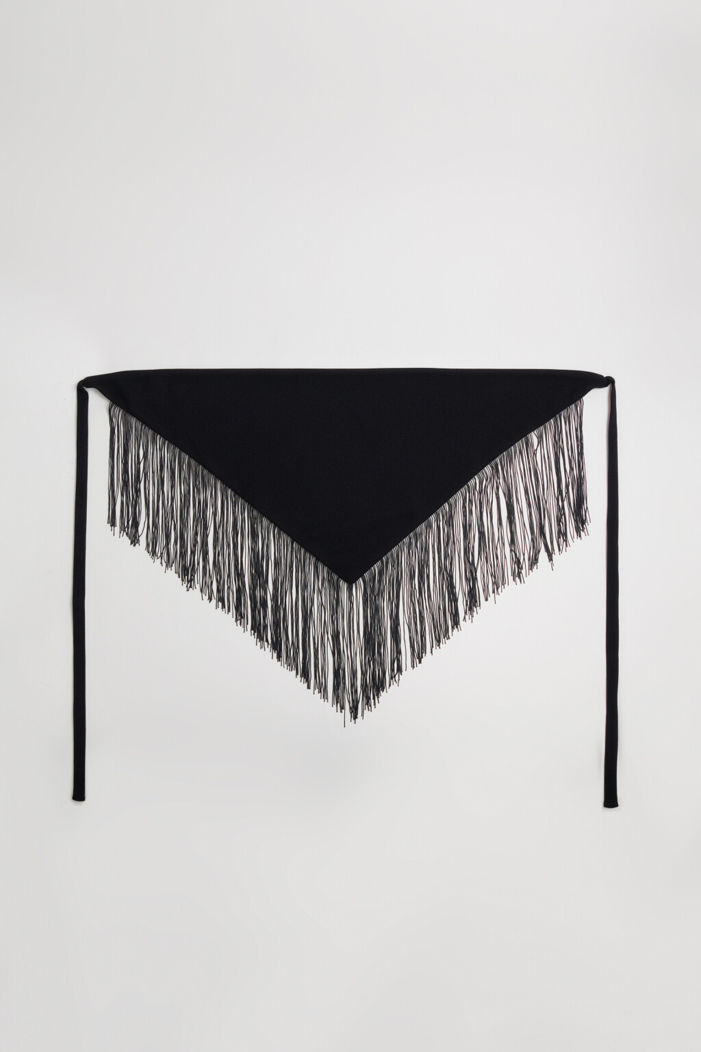 Пояс-баска с бахромой - цвет черный - 1