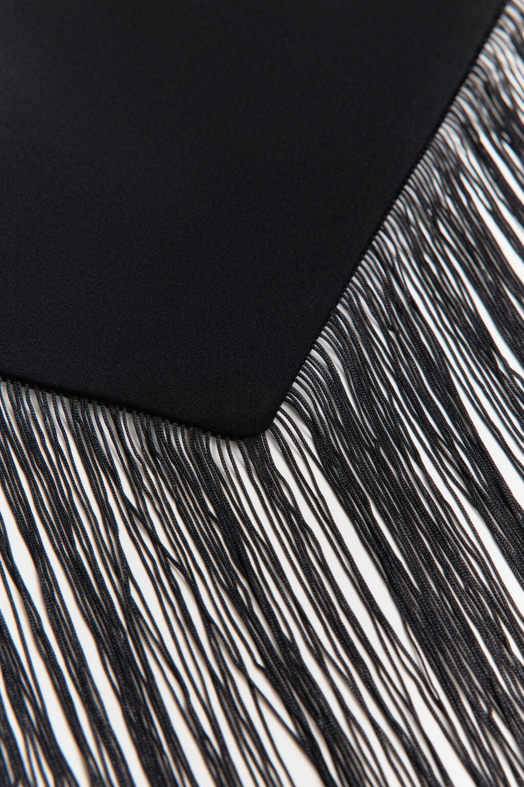 Пояс-баска с бахромой - цвет черный - 2