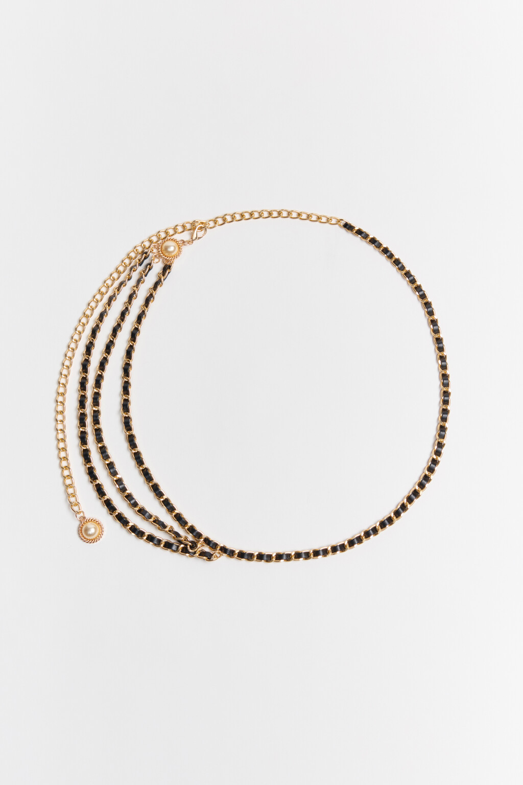 Пояс-цепочка декоративный многослойный - цвет желтый - 2