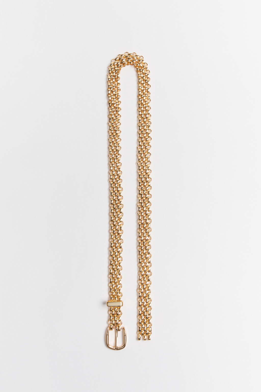 Пояс-цепочка декоративный золотистый - цвет желтый - 2