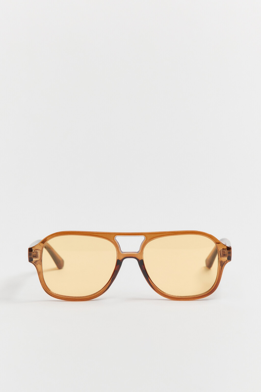 Очки-авиаторы солнцезащитные с цветными линзами - цвет желтый - 2