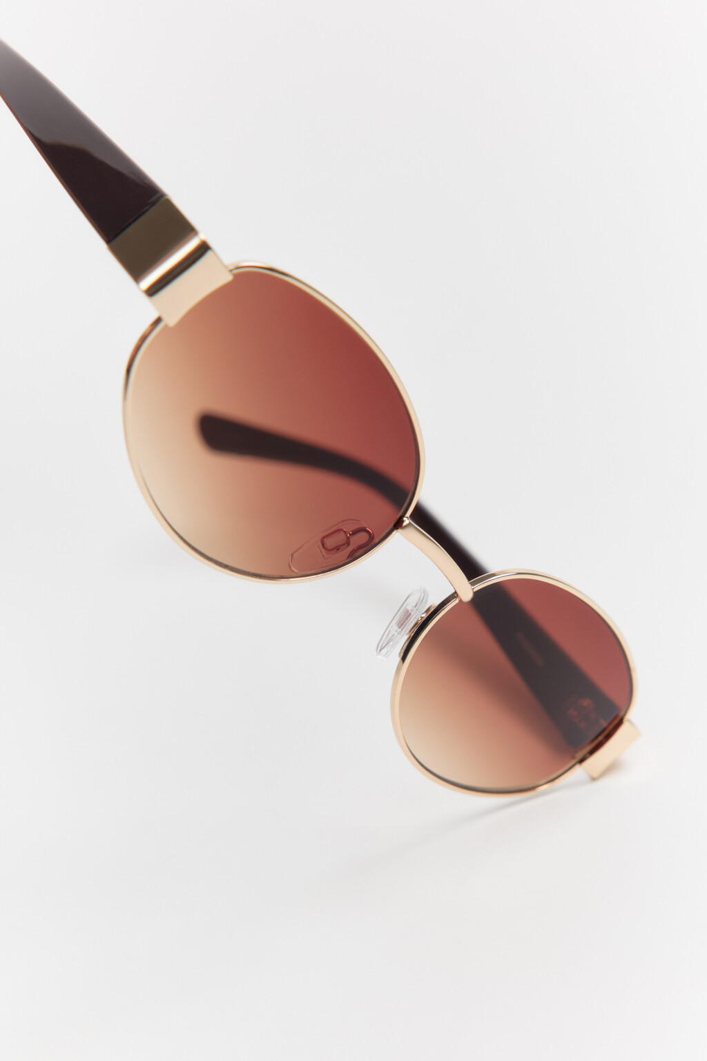 Очки солнцезащитные овальные без оправы - цвет коричневый - 1