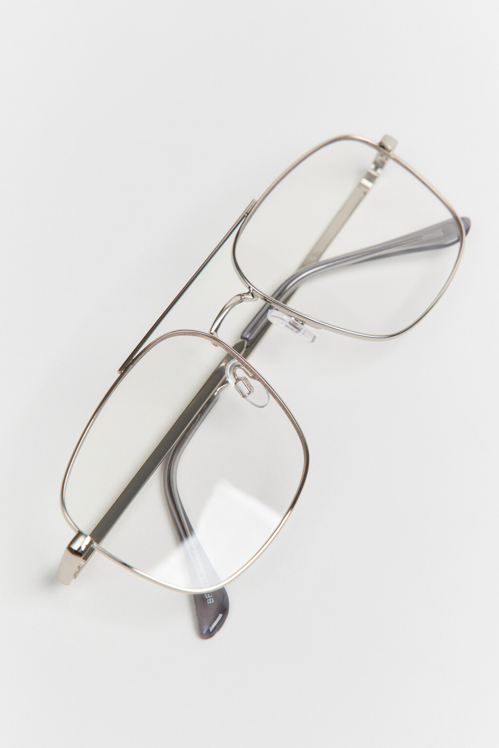 Очки-нулевки в тонкой металлической оправе - цвет белый - 1