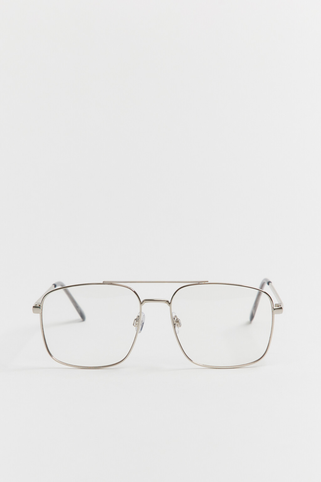Очки-нулевки в тонкой металлической оправе - цвет белый - 2