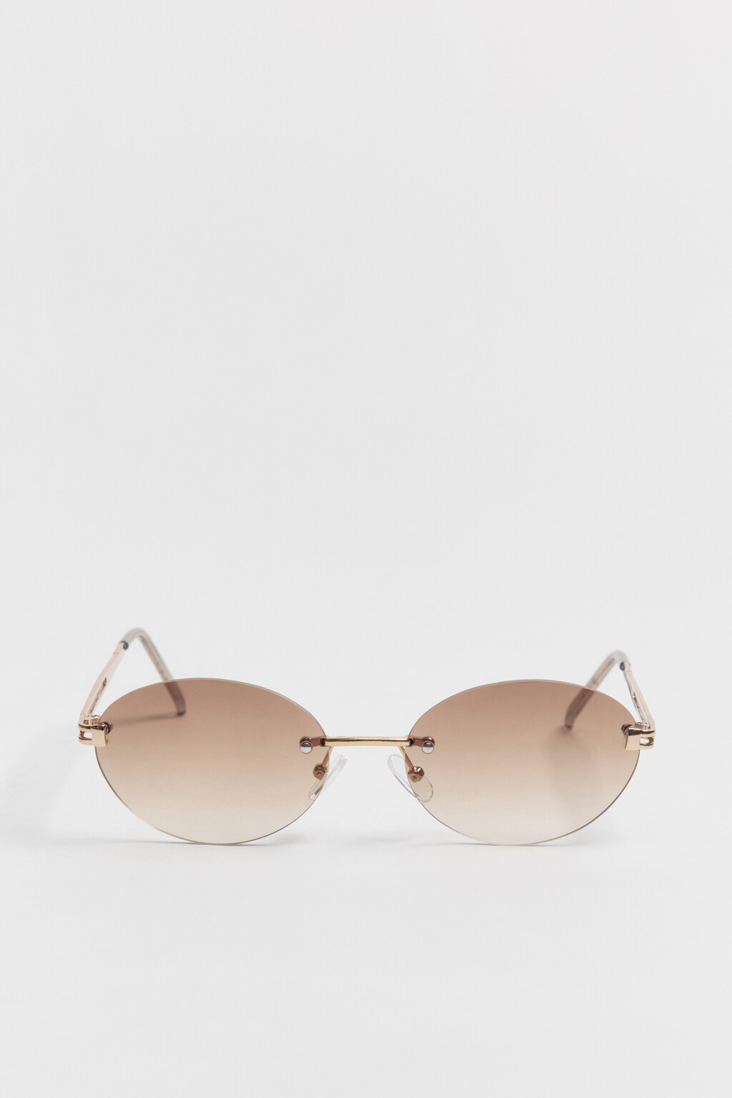 Очки солнцезащитные овальные без оправы - цвет серый - 2