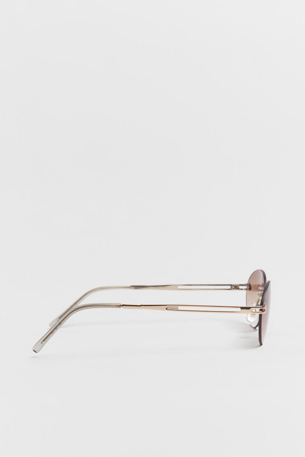 Очки солнцезащитные овальные без оправы - цвет серый - 3