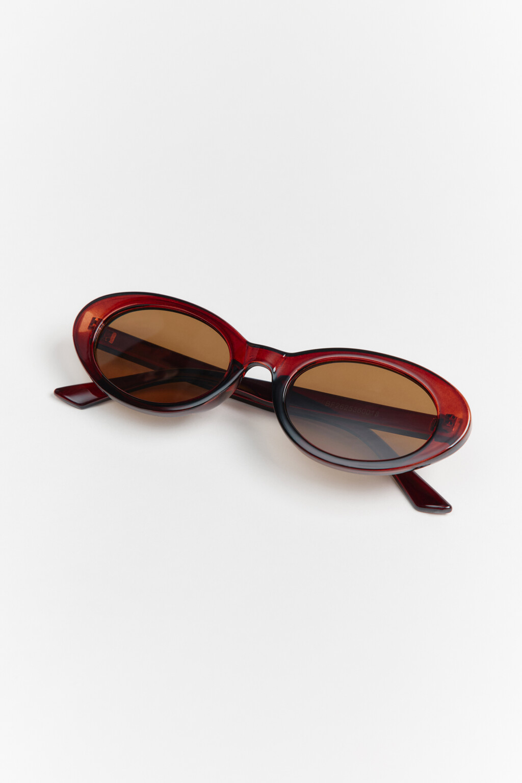 Очки солнцезащитные овальные - цвет черный - 1